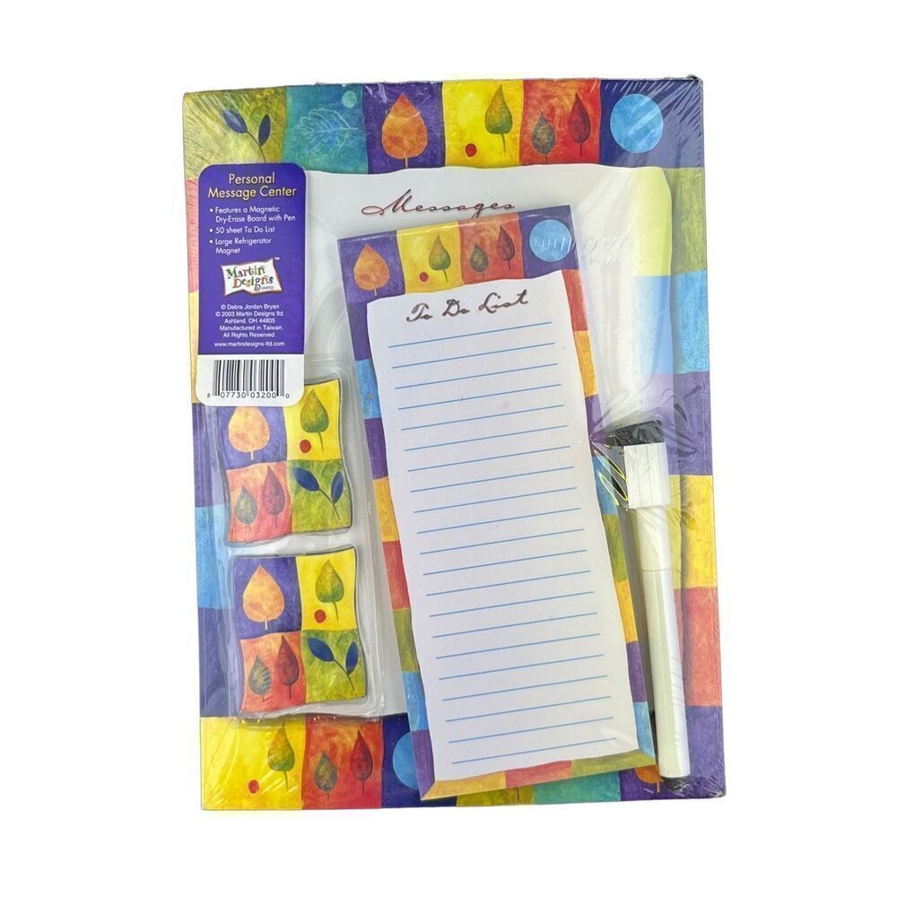 Vintage Martin Designs Personal Message Center magnetic dry erase